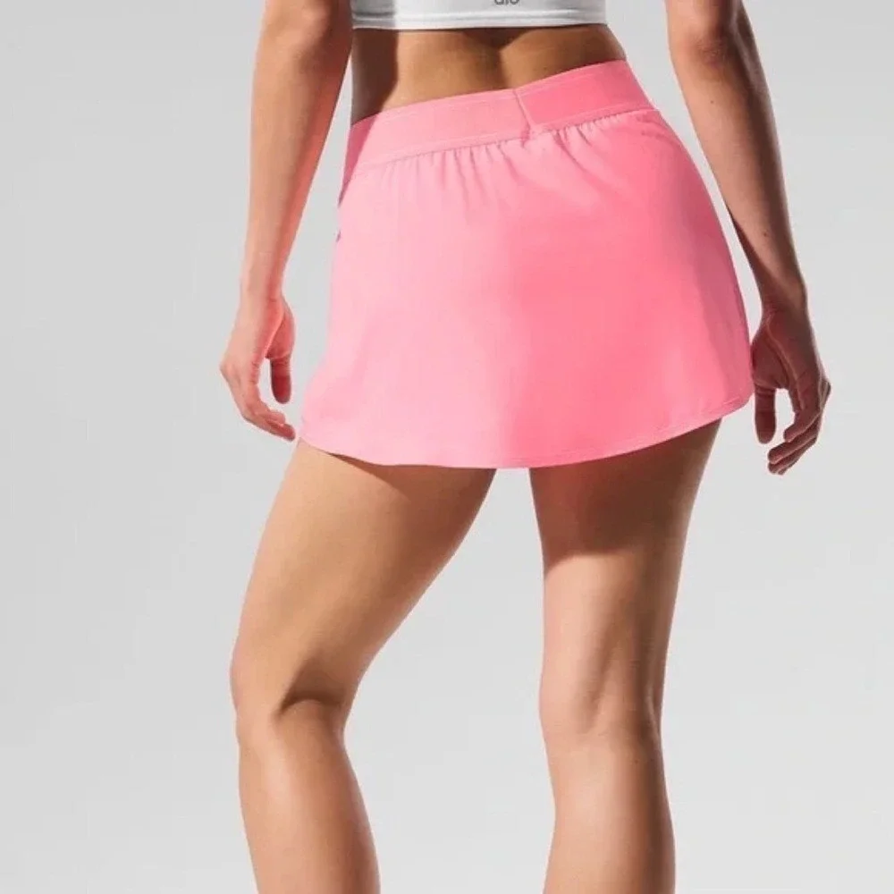 Alo Yoga Match Point Tennis Skirt Neon Bubblegum XS